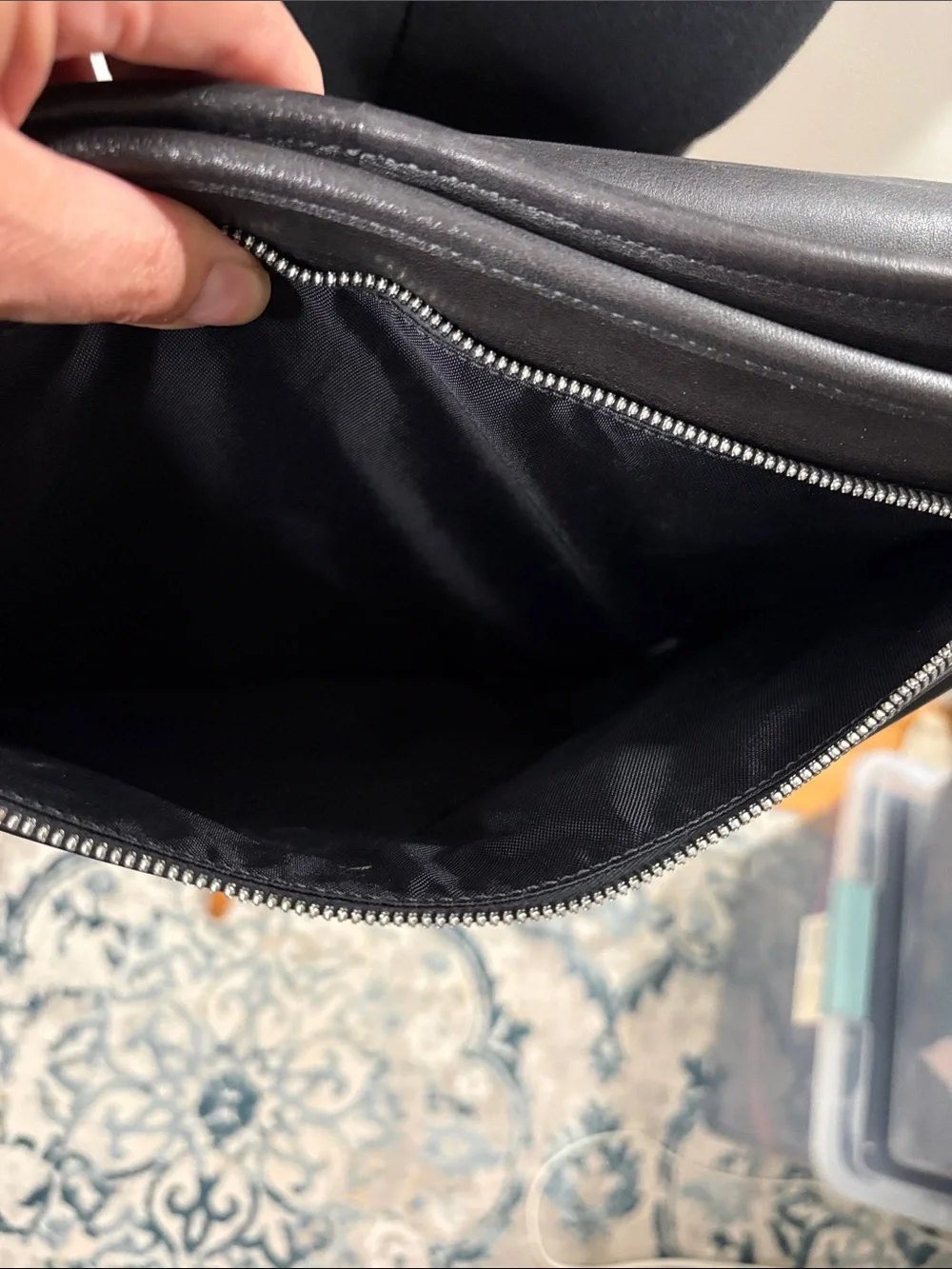 Coach Dark Brown Leather Laptop Shoulder Bag